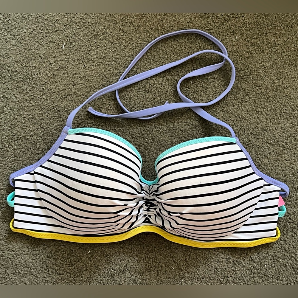 Victoria's Secret Multicolored Swim Halter Top 34DD